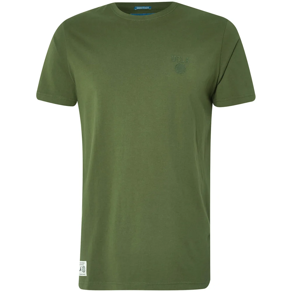 UCLA Men's Yuma Chest Logo T-Shirt - Chive - S - Groen Afbeelding 1