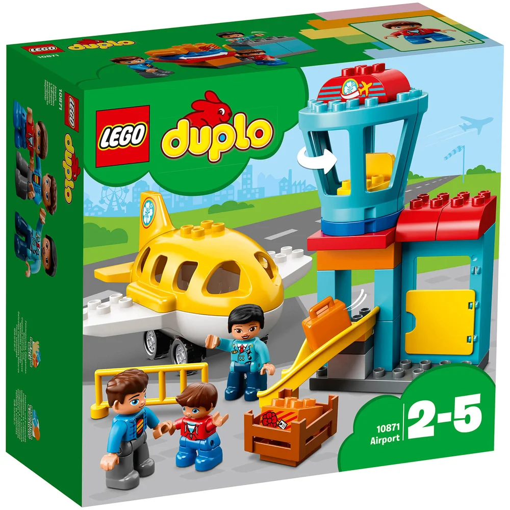 LEGO DUPLO Mijn Stad Luchthaven bouwset met vliegtuig (10871) Afbeelding 1