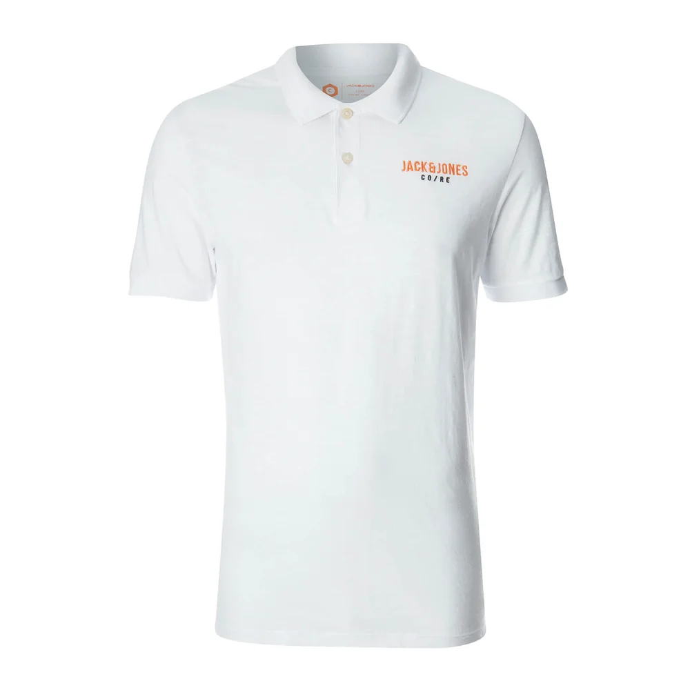 Jack & Jones Men's Core Titan Polo Shirt - White - S - Wit Afbeelding 1
