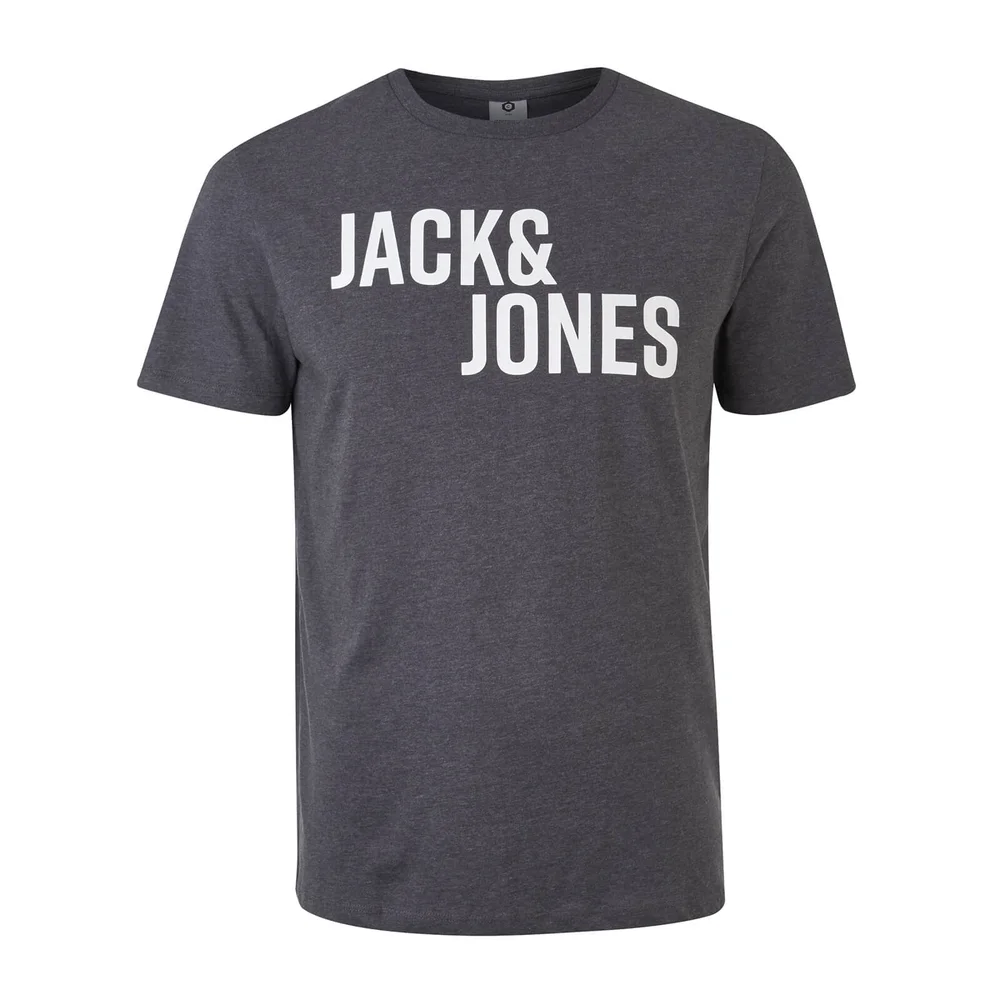 Jack & Jones Men's Core Cell T-Shirt - Dark Grey Marl - S - Grijs Afbeelding 1