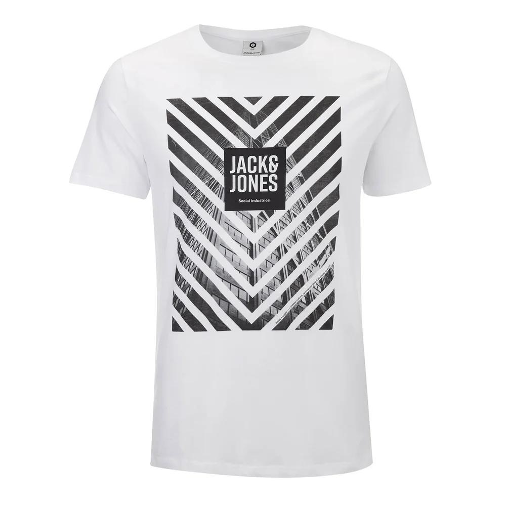 Jack & Jones Men's Core Burke T-Shirt - White - S - Wit Afbeelding 1