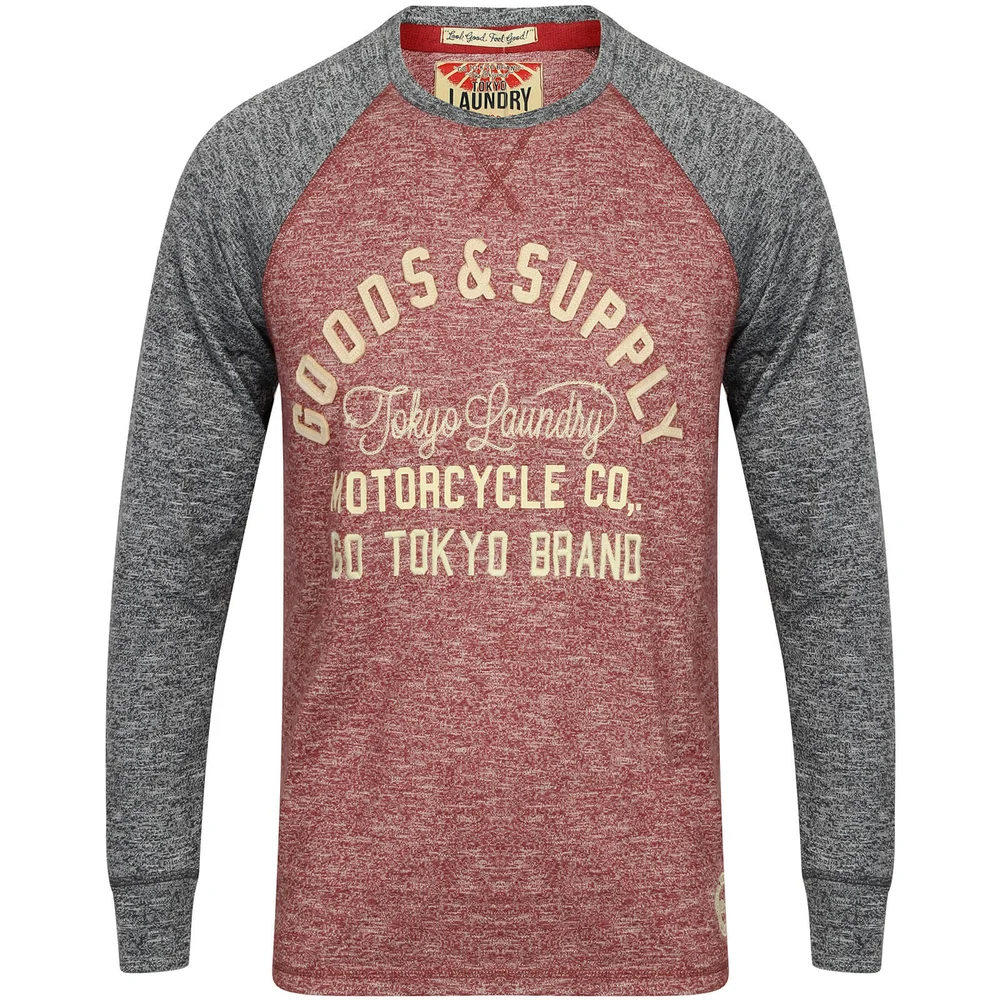 Tokyo Laundry Men's Redwing Long Sleeve Top - Oxblood - S - Burgundy Afbeelding 1