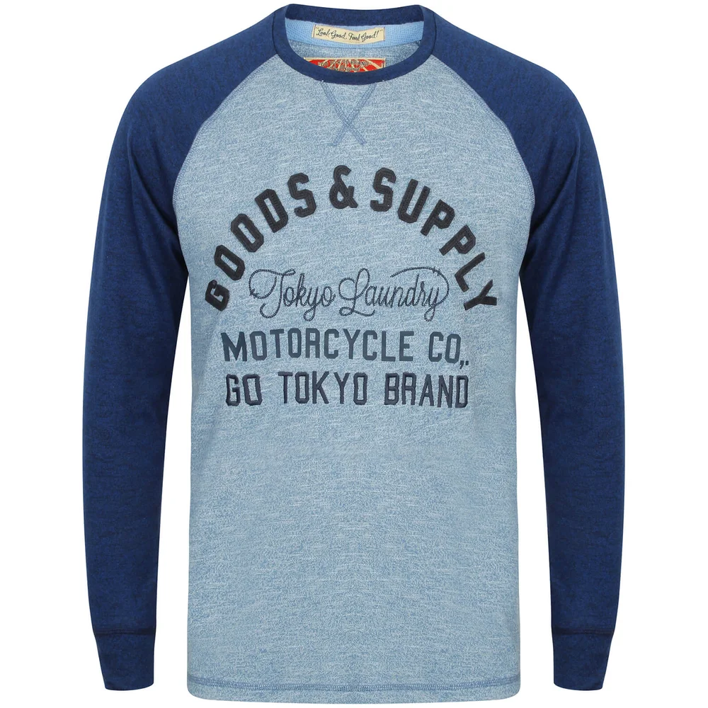 Tokyo Laundry Men's Redwing Cove Long Sleeve Top - Federal Blue - S - Blauw Afbeelding 1