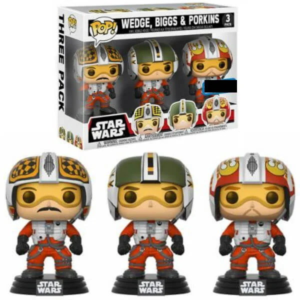 Star Wars Pilots Wedge, Biggs & Porkins Funko Pop! Figuren (3-pack) (Exc) Afbeelding 1