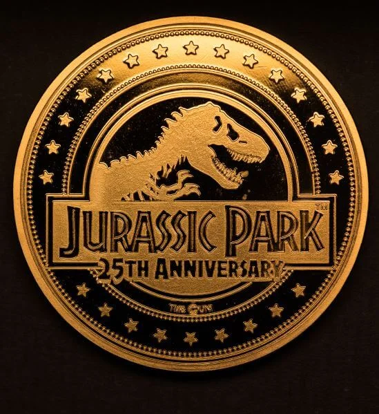 Jurassic Park "Amber" Verzamelmunt: Gouden Variant - Zavvi Exclusive Limited Edition Afbeelding 1