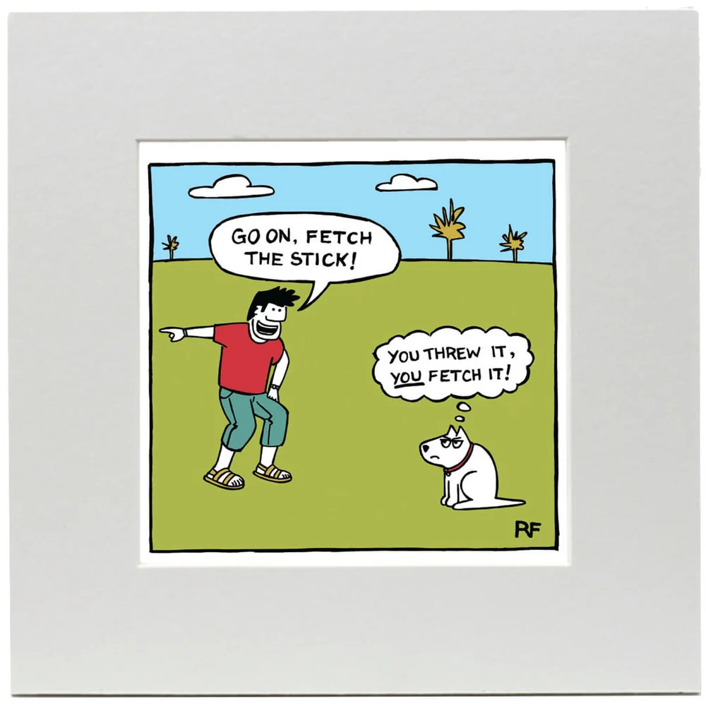 Off the Leash Fetch Art Print Afbeelding 1