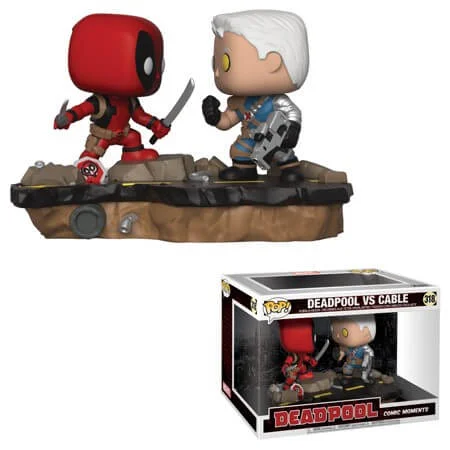 Deadpool Comic Moments Deadpool vs Cable Funko Pop! Figuur (2-pack) Afbeelding 1