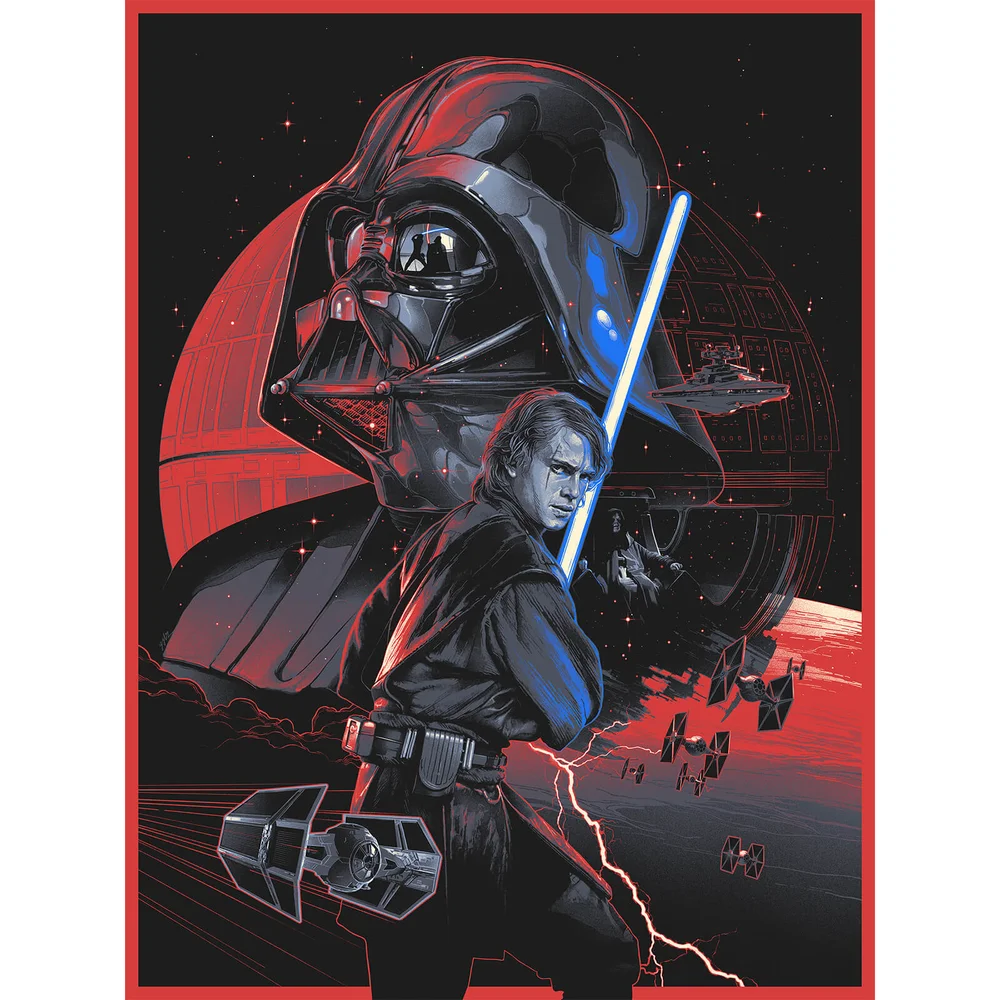 Star Wars: Revenge of the Sith 'Anakin's Path' Silkscreen Print door Gabz - Zavvi UK Exclusive Afbeelding 1