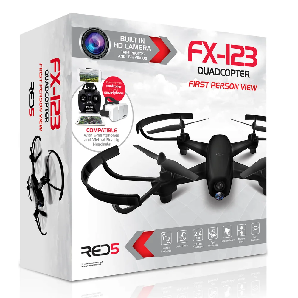 RED5 FX123 Quadcopter - Black Afbeelding 1