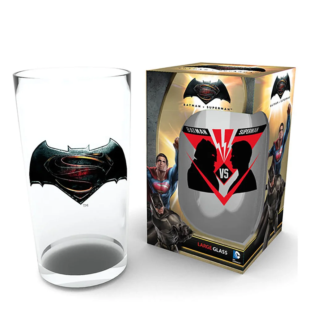 Batman Vs Superman Vs Large Glasses 16oz Afbeelding 1