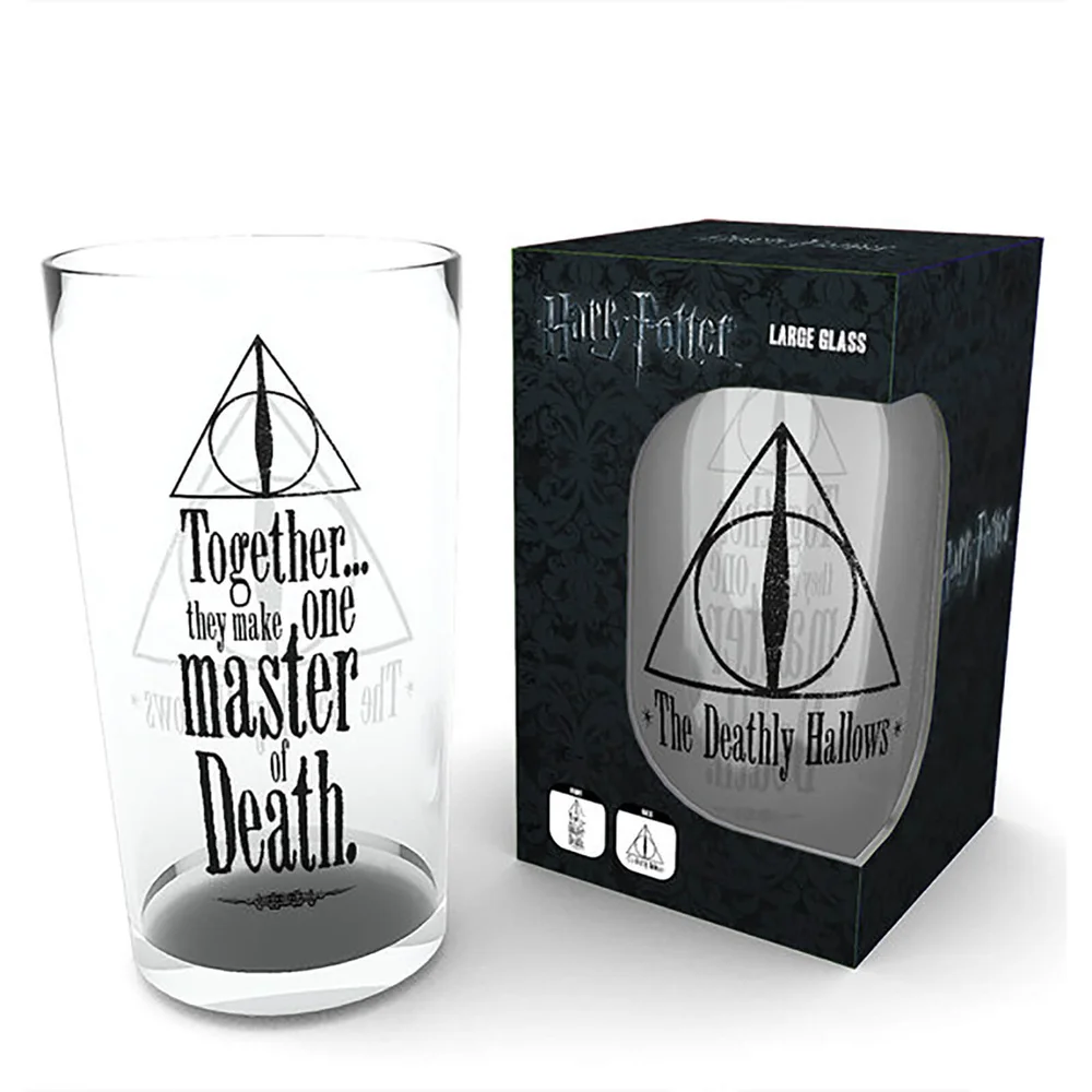 Harry Potter Deathly Hallows Large Glasses 16oz Afbeelding 1