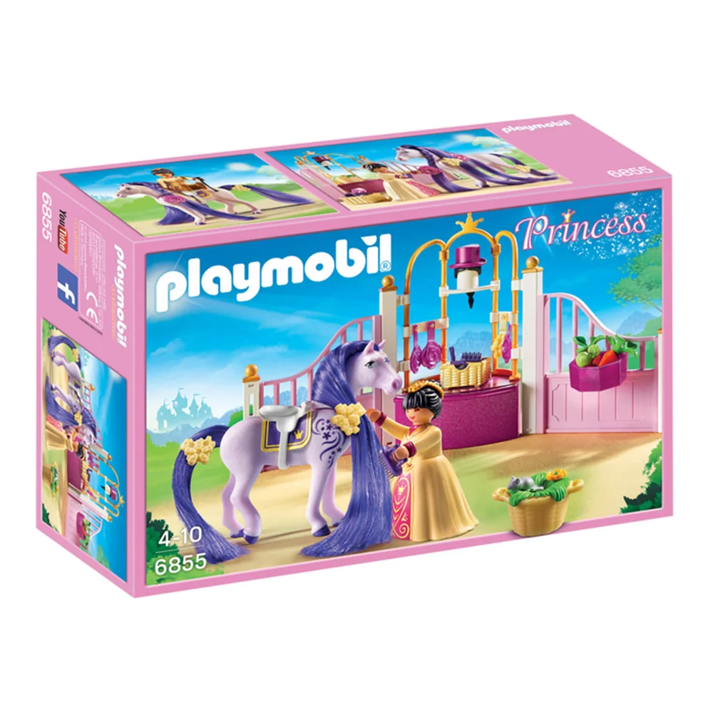 Playmobil Princess Castle Stable with Horse Mane to Comb (6855) Afbeelding 1