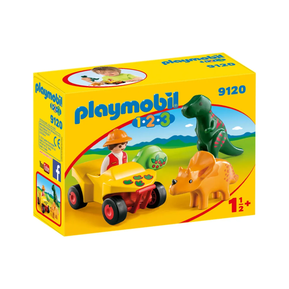 Playmobil 1.2.3 Explorer with Dinos (9120) Afbeelding 1