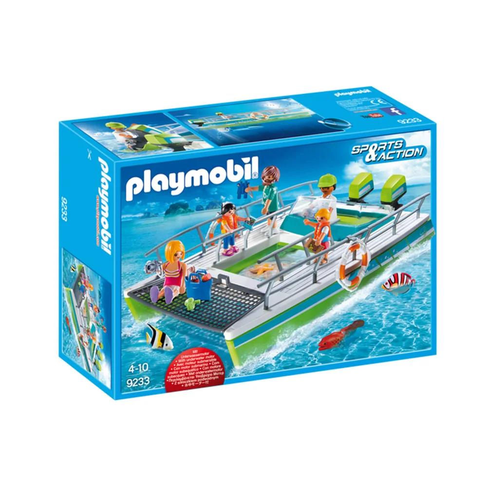 Playmobil Sports & Action Glass-Bottom Boat with Underwater Motor and Magnifying Glass (9233) Afbeelding 1