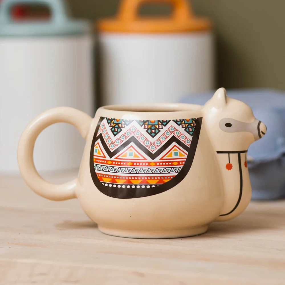 Llama Mug - Brown Afbeelding 1