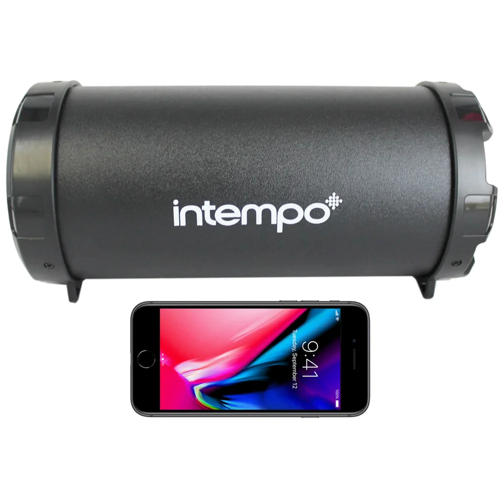 Intempo Large Wireless Bluetooth Tube Speaker - Black Afbeelding 1