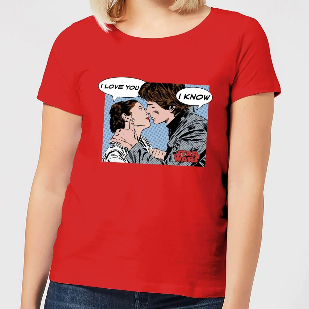 Star Wars Leia en Han Solo Love Dames T-shirt - Rood - XXL Afbeelding 1