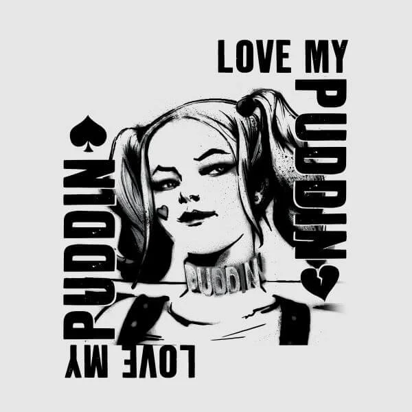 DC Comics Suicide Squad Harley Love Puddin Dames T-shirt - Grijs