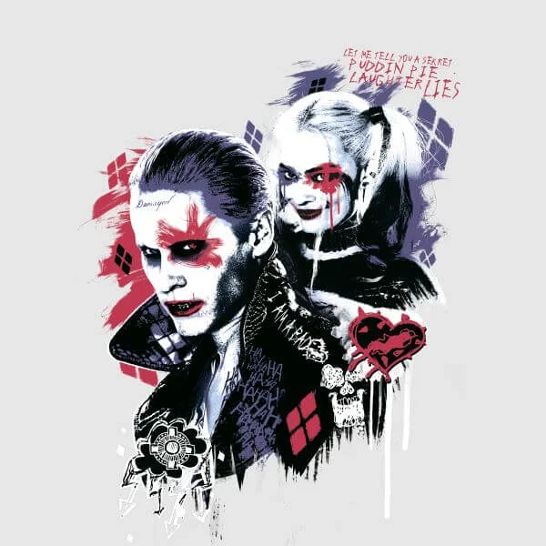 DC Comics Suicide Squad Harleys Puddin Dames T-shirt - Grijs