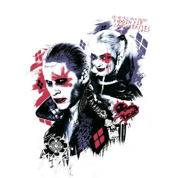 DC Comics Suicide Squad Harleys Puddin Dames T-shirt - Wit