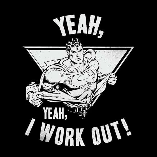 DC Comics Superman I Work Out Trui - Zwart