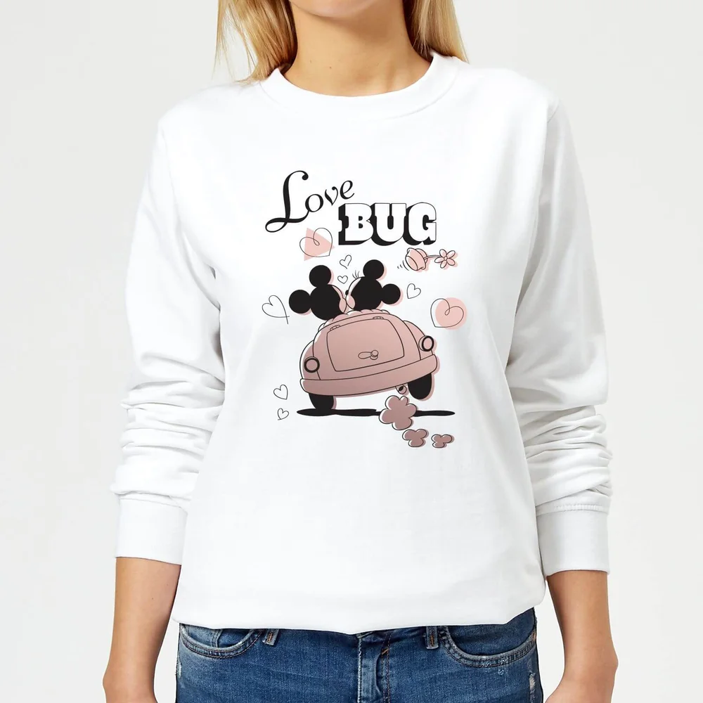 Disney Mickey Mouse Love Bug Dames trui - Wit - S Afbeelding 1