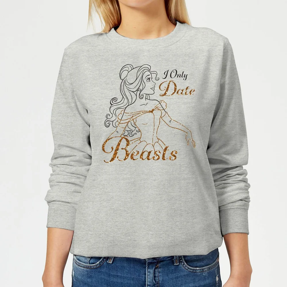 Disney Belle en het Beest I Only Date Beasts Dames trui - Grijs - 3XL Afbeelding 1
