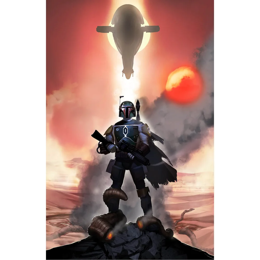 Star Wars: Return Of The Jedi "Mandalorian Mettle" Lithografie door Jeremy Saliba (39 x 61 cm) - Zavvi UK Exclusive Afbeelding 1