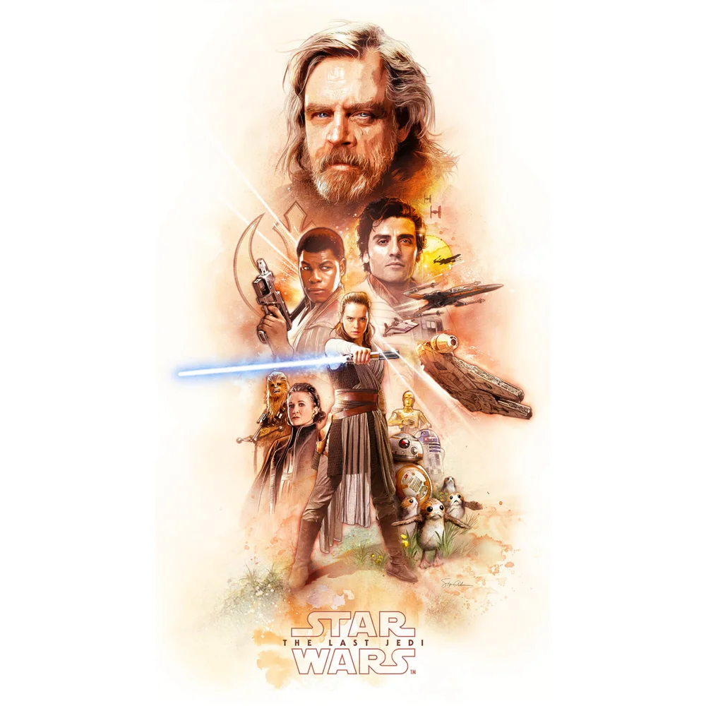 Star Wars: The Last Jedi "Finding A Balance" Lithografie door Steve Anderson - Zavvi UK Exclusive Afbeelding 1
