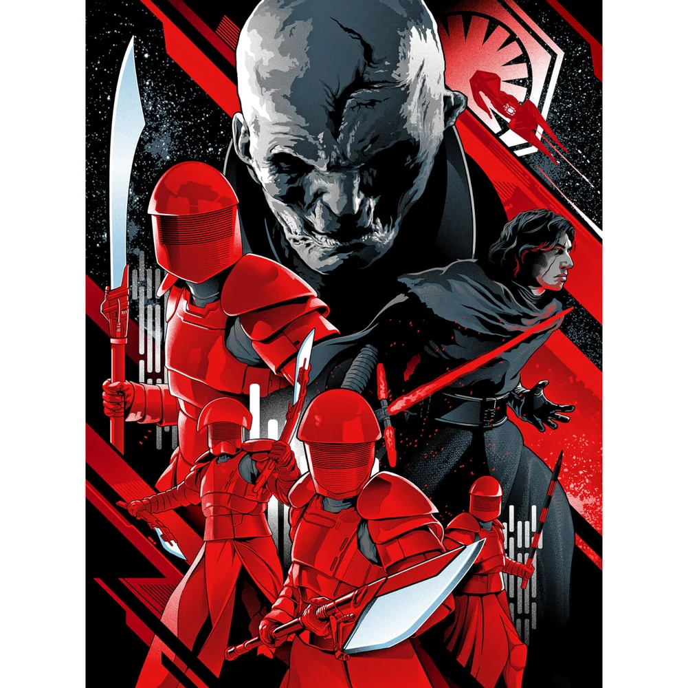 Star Wars: The Last Jedi "The New Order" Silkscreen Print door Alexander Iaccarino - Zavvi UK Exclusive Afbeelding 1