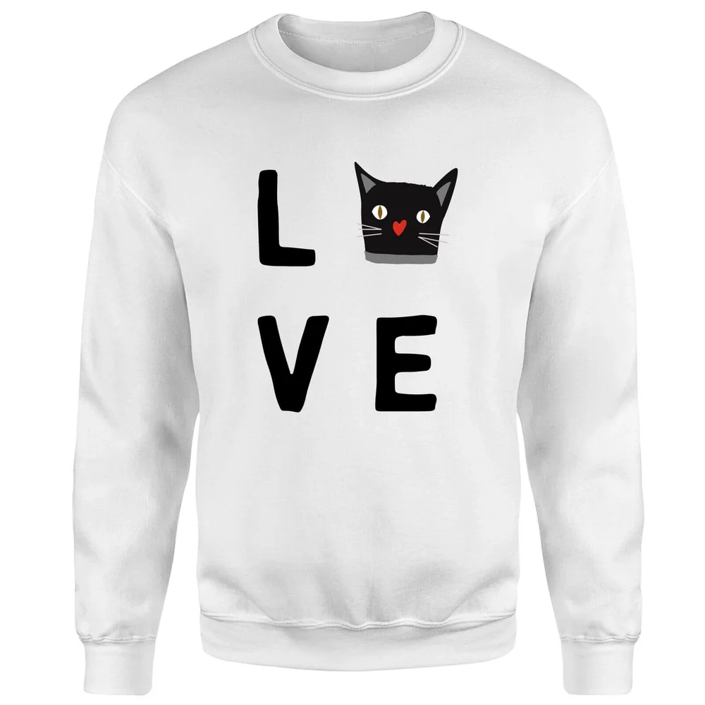 Cat Love Trui - Wit - S - Wit Afbeelding 1