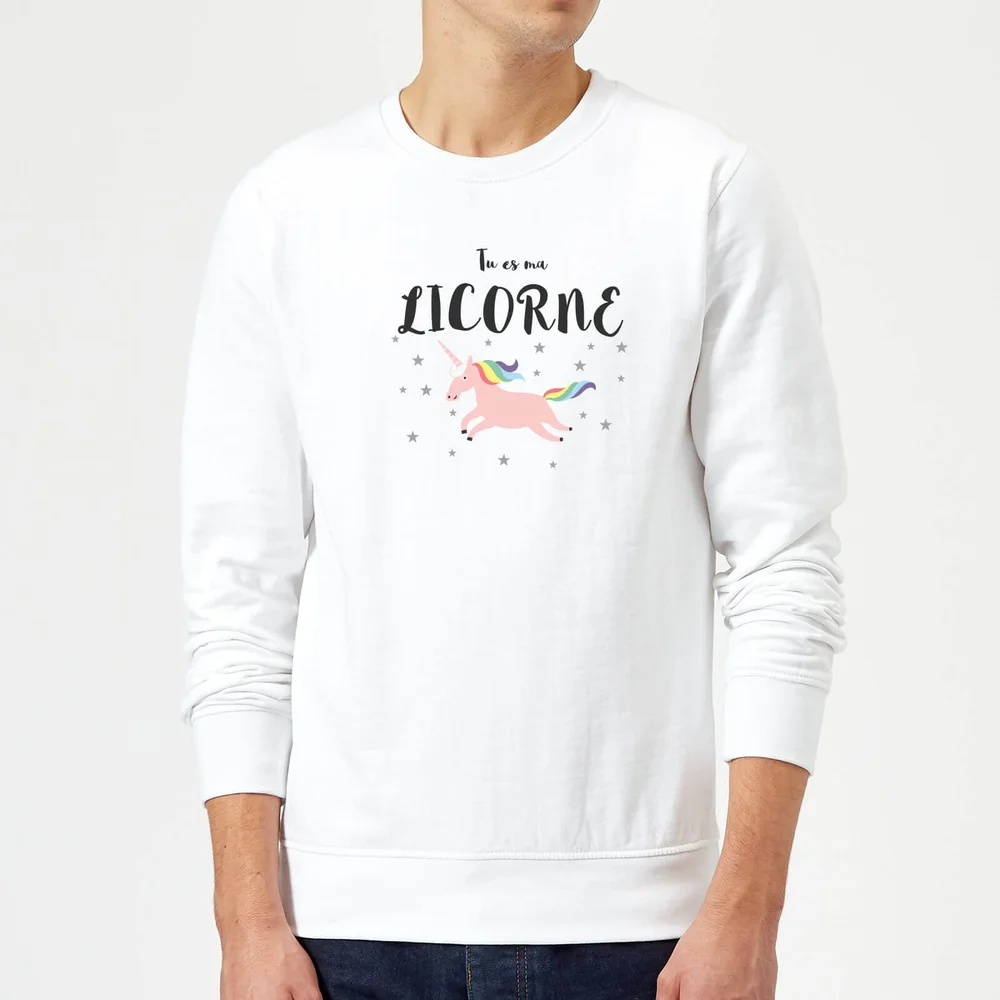 Tu Es Ma Licorne Trui - Wit - S - Wit Afbeelding 1