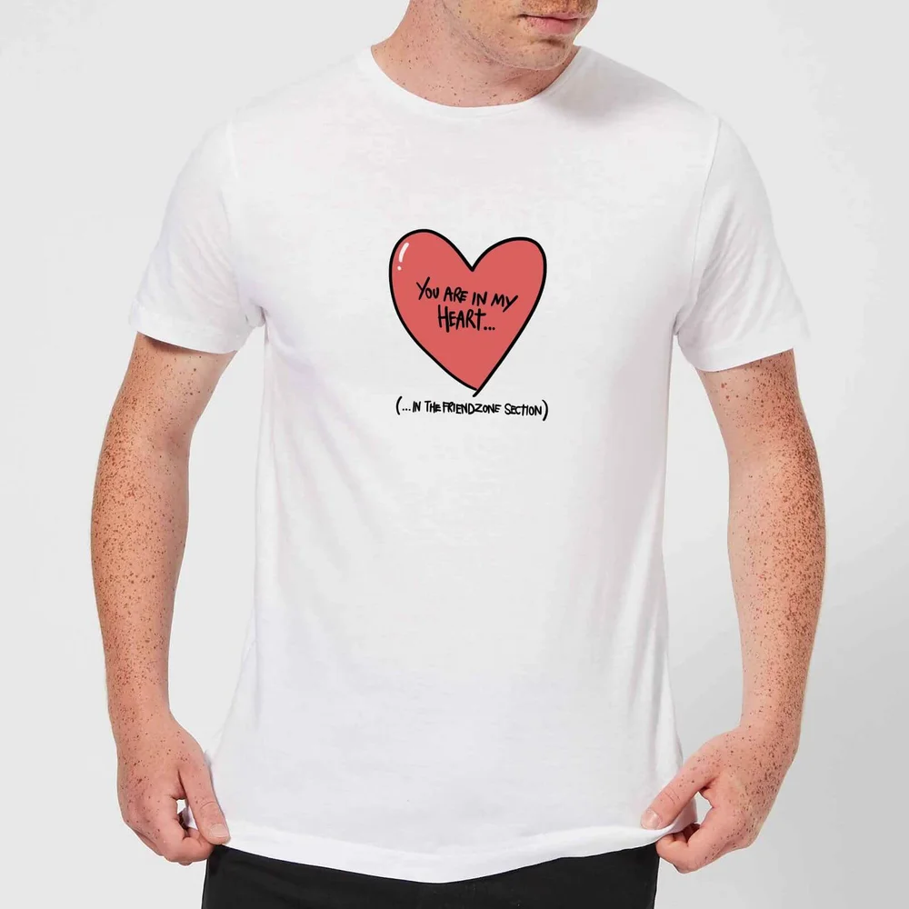 You Are In My Heart...In The Friendzone T-shirt - Wit - S - Wit Afbeelding 1