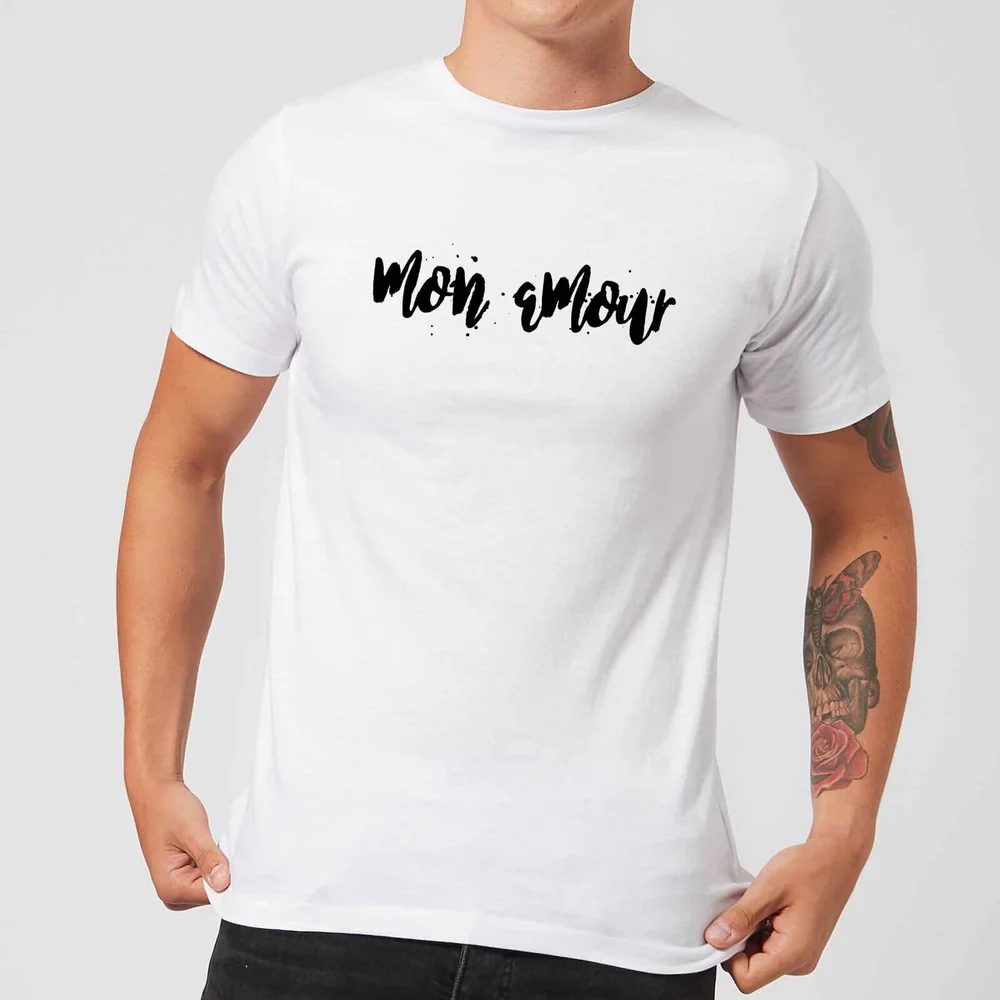 Mon Amour T-shirt - Wit - S - Wit Afbeelding 1
