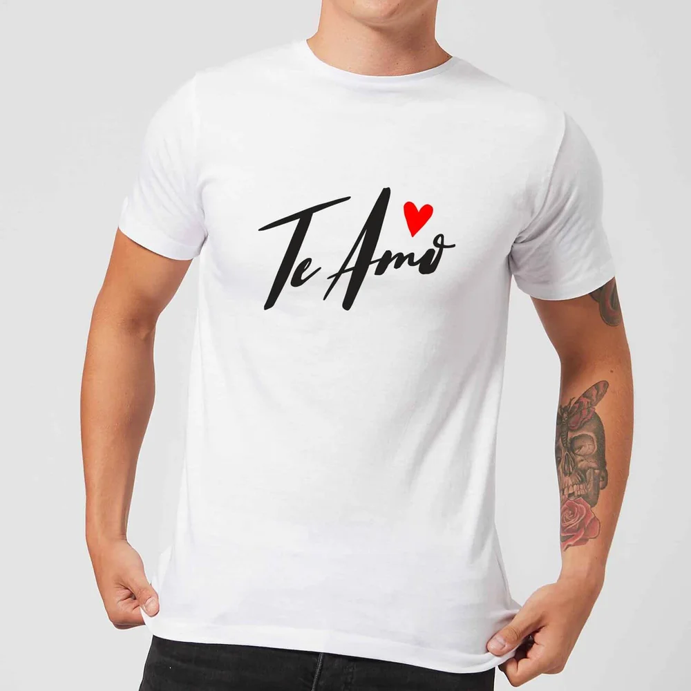 Te Amo Script T-shirt - Wit - S - Wit Afbeelding 1