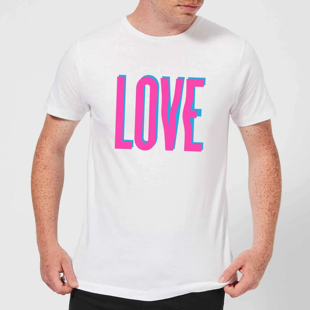 Love Glitch T-shirt - Wit - S - Wit Afbeelding 1