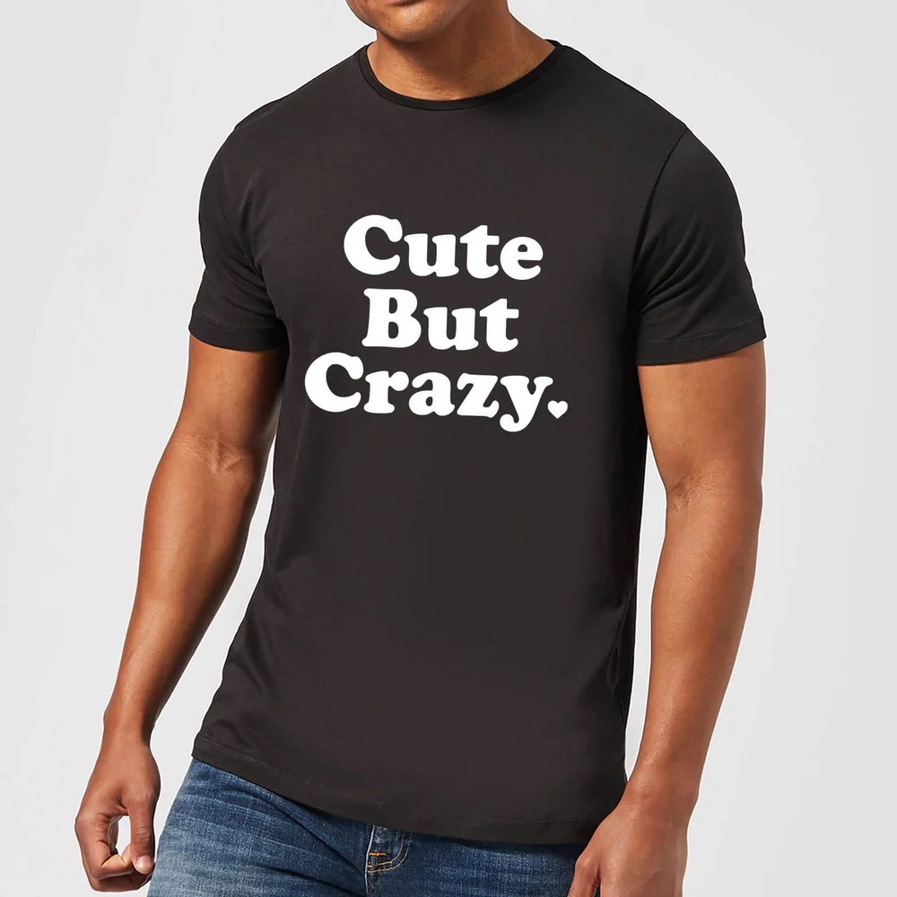 Cute But Crazy T-shirt - Zwart - S - Zwart Afbeelding 1