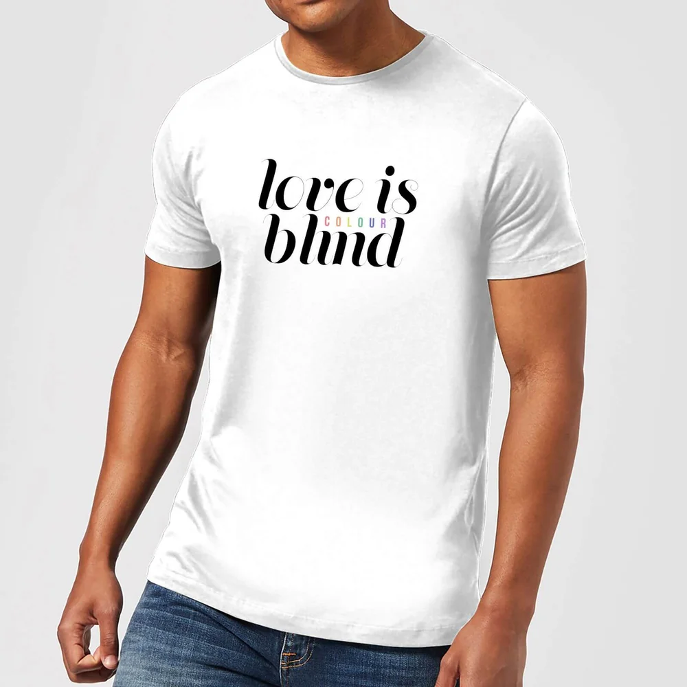 Love Is (Colour) Blind T-shirt - Wit - S - Wit Afbeelding 1