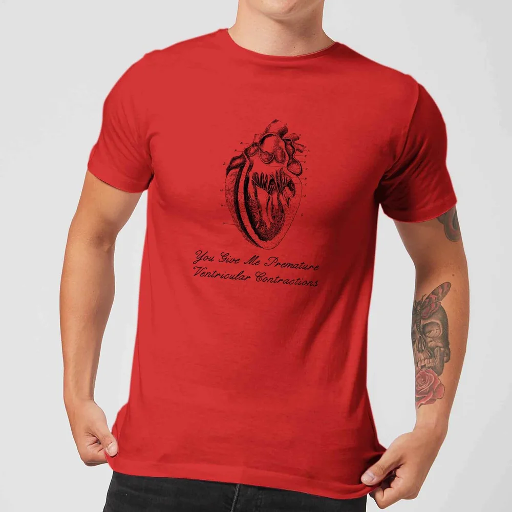 Premature Ventricular Contractions T-shirt - Rood - S - Rood Afbeelding 1
