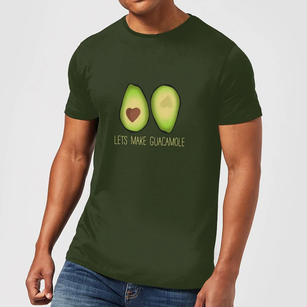 Lets Make Guacamole T-shirt - Groen - S - Forest Green Afbeelding 1