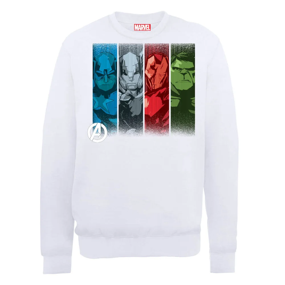 Marvel Avengers Assemble Team Poses Trui - Wit - S - Wit Afbeelding 1