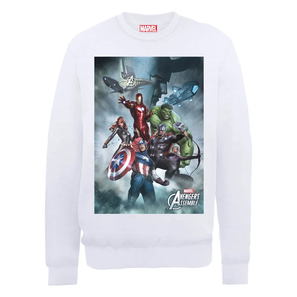 Marvel Avengers Assemble Team Afbeelding Trui - Wit - S - Wit Afbeelding 1