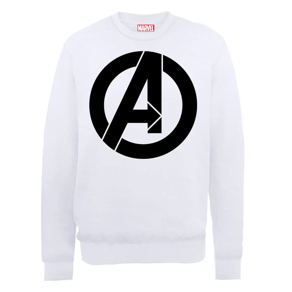 Marvel Avengers Assemble Zwart Logo Trui - Wit - S Afbeelding 1