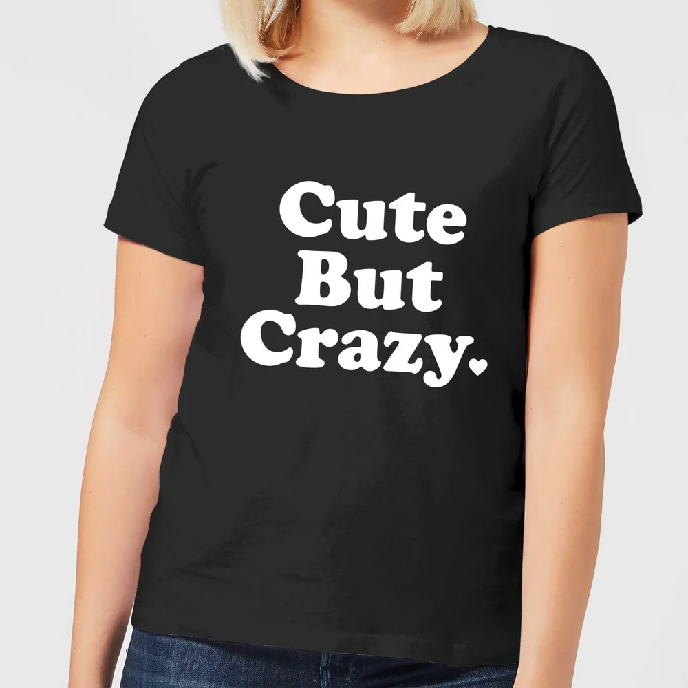 Cute But Crazy Dames T-shirt - Zwart - 3XL Afbeelding 1