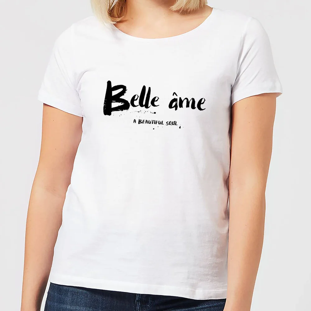 Belle Ame Dames T-shirt - Wit - S - Wit Afbeelding 1