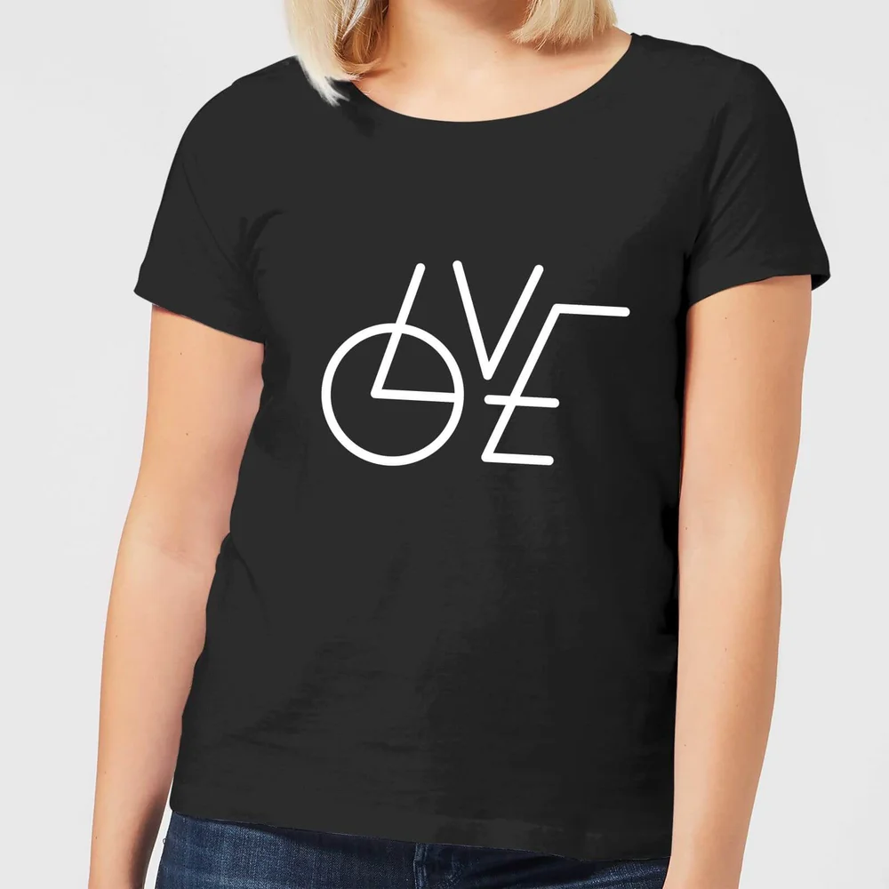 LOVE Modern Dames T-shirt - Zwart - 3XL Afbeelding 1