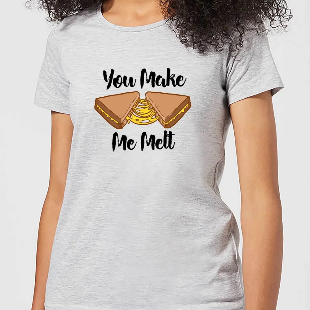 You Make Me Melt Dames T-shirt - Grijs - S - Grijs Afbeelding 1