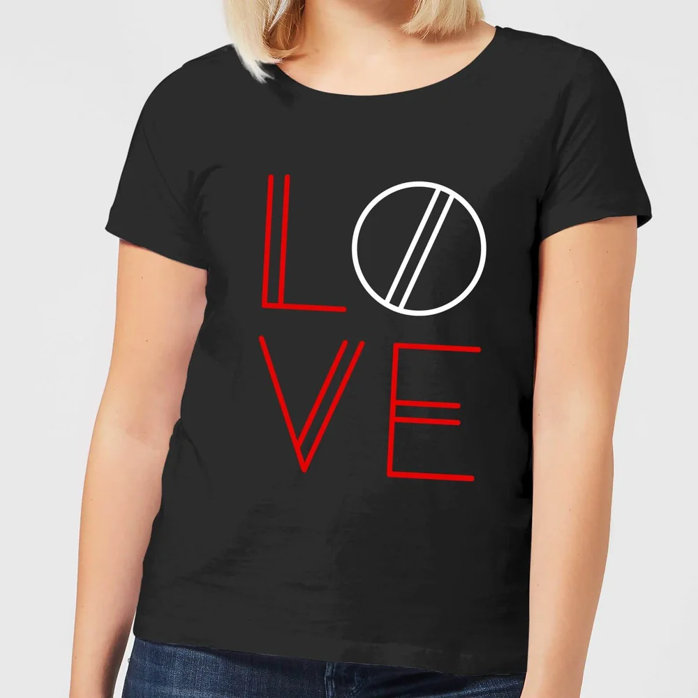 Love Geo Dames T-shirt - Zwart - 3XL Afbeelding 1