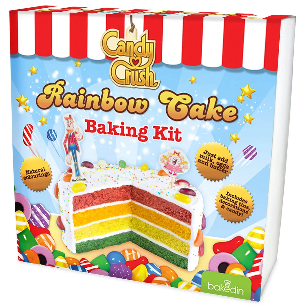 bakedin Candy Crush Rainbow Cake Afbeelding 1
