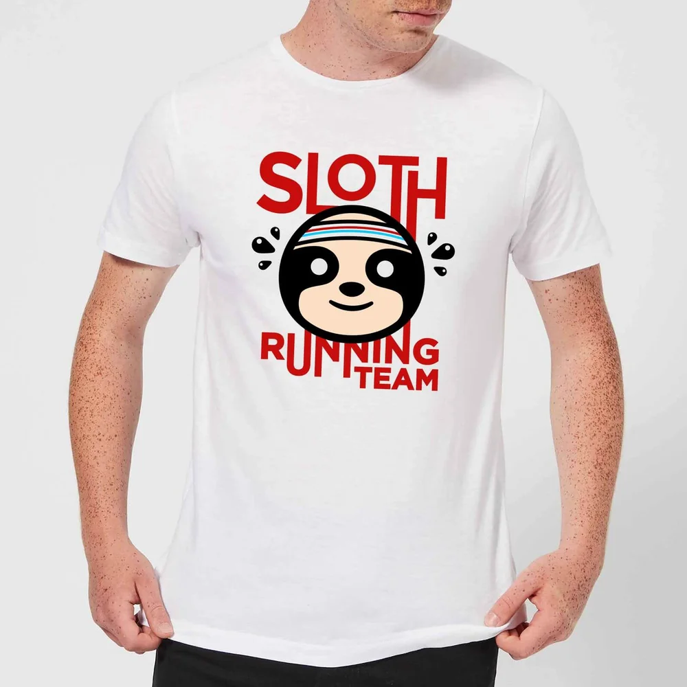 Sloth Running Team T-shirt - Wit - S - Wit Afbeelding 1